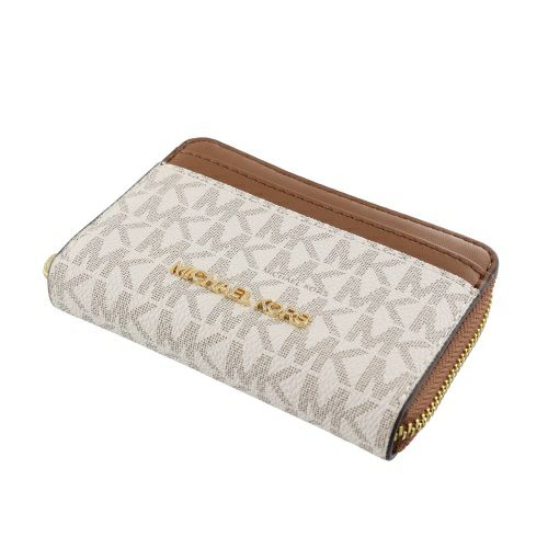 マイケルコース コインケース レディース ホワイト/ブラウン MICHAEL KORS 35H9GTVZ2B VANILLA