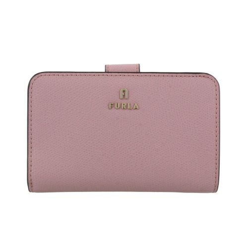【極美品】FURLA 二つ折り財布 カメリア バレリーナ ピンク フルラ 二つ折り財布 財布 レディース カメリア スモール