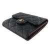 シャネル 三つ折り財布 レディース ブラック CHANEL AP0231 Y01864 C3906