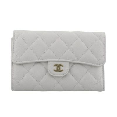シャネル 三つ折り財布 レディース ホワイト CHANEL AP0232 B10583 10601