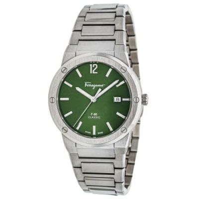 フェラガモ 腕時計 メンズ グリーン F-80CLASSIC FERRAGAMO SFDT02123