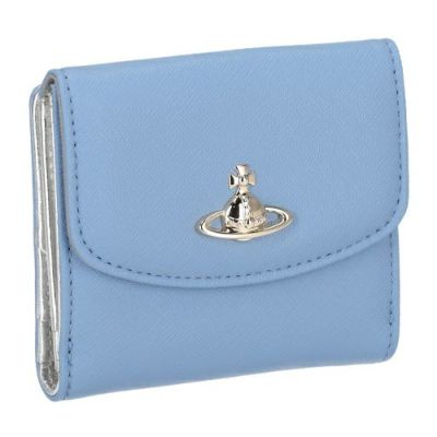 ヴィヴィアンウエストウッド 二つ折り財布 レディース ライトブルー Vivienne Westwood 51150003 K403  LIGHT?BLUE | GINZA LoveLove（ラブラブ）