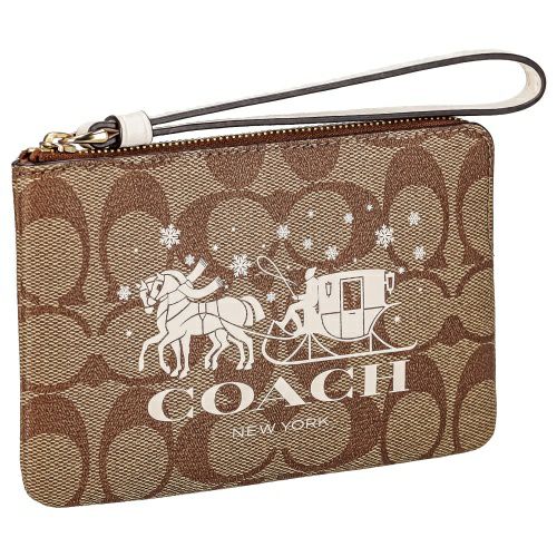 コーチ アウトレット ポーチ レディース カーキ/チョーク COACH OUTLET CN755 IMDJ8