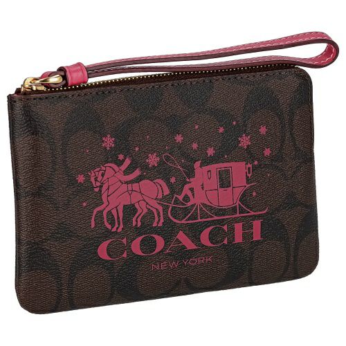 コーチ アウトレット ポーチ  レディース ブラウン/ルージュ COACH OUTLET CN755 IMWA0