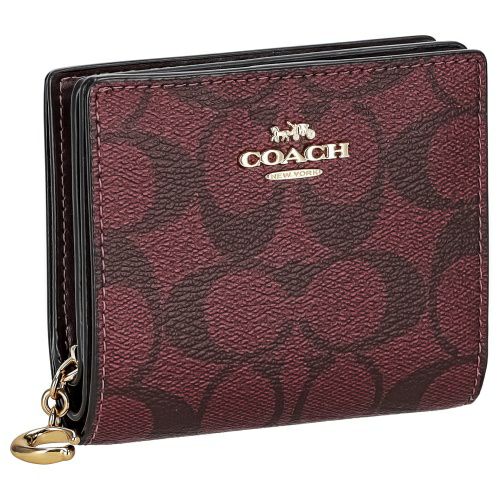 コーチ アウトレット 二つ折り財布 レディース ボルドー COACH OUTLET 