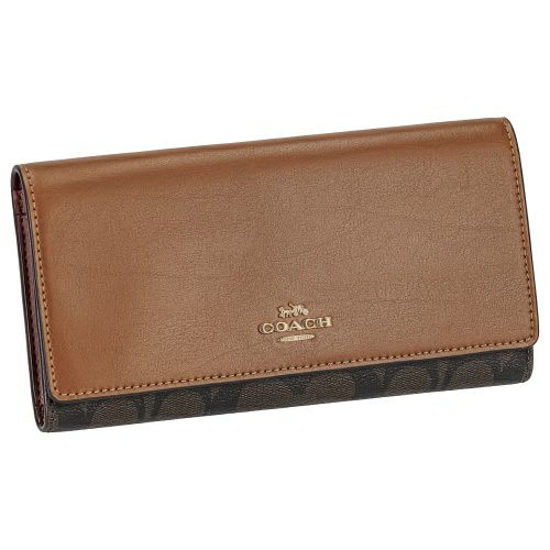 COACH 長財布 レッド ブラウン コーチ アウトレット 長財布 レディース