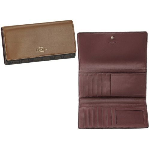 コーチ アウトレット 長財布 レディース ブラウン/レッドウッド COACH OUTLET C5966 IMW6S