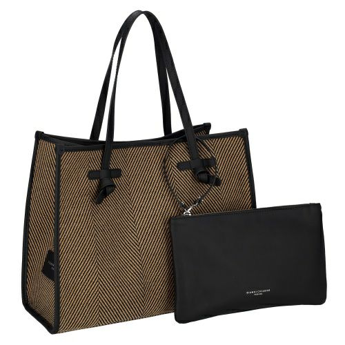 SALE‼️GIANNI CHIARINI トートバッグ ベージュ/ブラック ジャンニ キアリーニ トートバッグ レディース ベージュ マルチェッラM