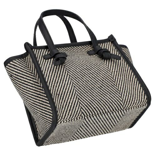 ジャンニ キアリーニ トートバッグ レディース ブラック マルチェッラM GIANNI CHIARINI BS8065 SPIGA VAR BIANCO NERO