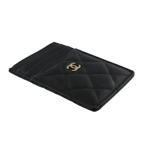 【シンプルでスリム♪】CHANEL 25C カードケース ブラック キラキラCCロゴが可愛い☆】CHANEL フラップ カードケース