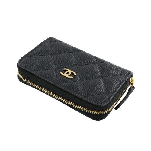 シャネル コインケース レディース ブラック CHANEL AP0216