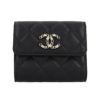 シャネル 三つ折り財布 レディース ブラック CHANEL AP3604 B14343 94305 BLACK