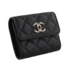 シャネル 三つ折り財布 レディース ブラック CHANEL AP3604 B14343 94305 BLACK