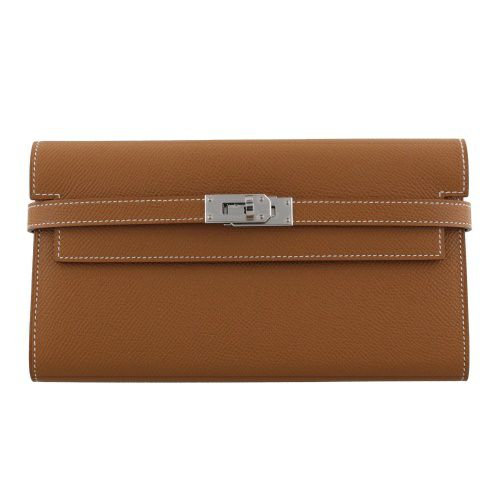 エルメス ケリーロング ゴールド ヴォーエプソン シルバー金具 B刻印 HERMES Kelly Long