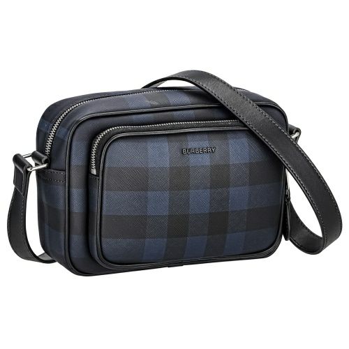 バーバリー ショルダーバッグ メンズ ネイビー パディバッグ BURBERRY 