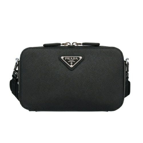 プラダ ショルダーバッグ レディース SOFT GRAIN ブラック PRADA 