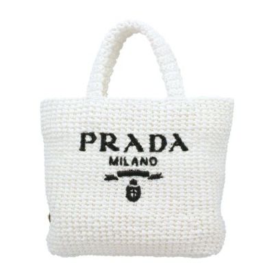 プラダ トートバッグ レディース ホワイト スモール クロシェ トートバッグ PRADA 1BG422 V OOL 2C2T F0009 BIANCO