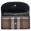 バーバリー 長財布 レディース ブラウン チェック＆レザー コンチネンタルウォレット BURBERRY 8072668 DARK BIRCH BROWN