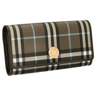 バーバリー 長財布 レディース グリーン チェック コンチネンタルウォレット BURBERRY 8073902 OLIVE GREEN | GINZA  LoveLove（ラブラブ）