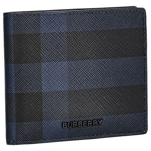 バーバリー 二つ折り財布 メンズ ネイビー チェック バイフォールド コインウォレット BURBERRY 8073284 NAVY | GINZA  LoveLove（ラブラブ）