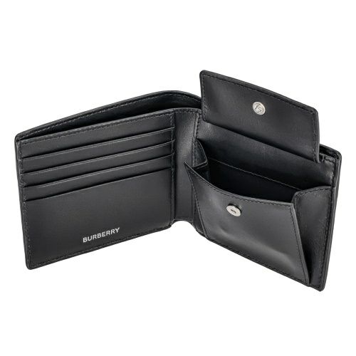 バーバリー 二つ折り財布 メンズ ネイビー チェック バイフォールド コインウォレット BURBERRY 8073284 NAVY