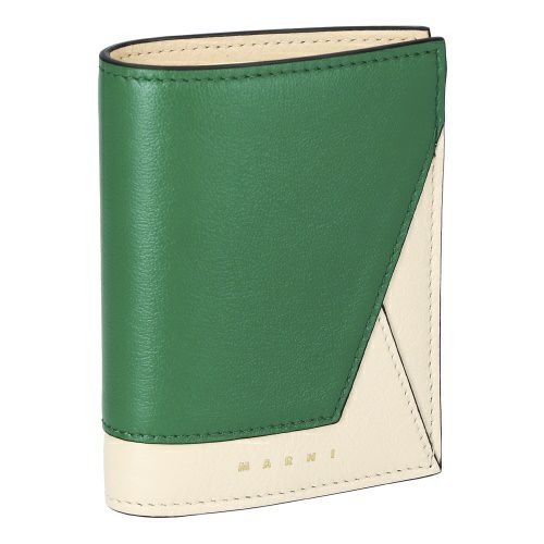 マルニ 二つ折り財布 レディース グリーン BILLFOLD W/COINPURSE MARNI PFMO0055U1 P2644 ZO611 AGATE GREEN/SHELL