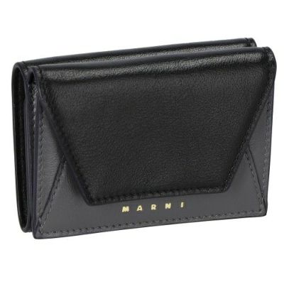 マルニ 三つ折り財布 レディース ブラック MUSEO TRIFOLD YEN WALLET TONE MARNI PFMO0056U1 P2644  Z2L38 MERCURY BLACK | GINZA LoveLove（ラブラブ）