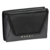 マルニ 三つ折り財布 レディース ブラック MUSEO TRIFOLD YEN WALLET TONE MARNI PFMO0056U1 P2644 Z2L38 MERCURY BLACK