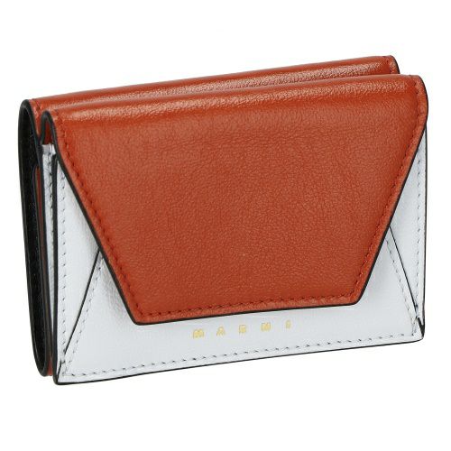 マルニ 三つ折り財布 レディース ブラウン MUSEO TRIFOLD YEN WALLET TONE MARNI PFMO0056U1 P2644 Z529N RUST CLOUD