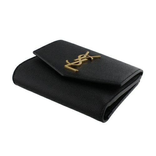 サンローラン 二つ折り財布 レディース ブラック  SAINT LAURENT PARIS 582296 1GF0J 1000 BLACK