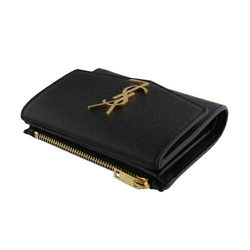 サンローラン 二つ折り財布 レディース ブラック  SAINT LAURENT PARIS 582296 1GF0J 1000 BLACK