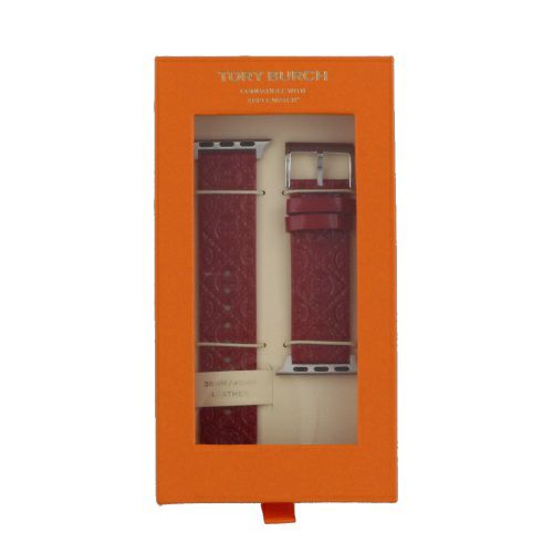 トリーバーチ アップルウォッチ付け替えバンド レザー レッド TORY BURCH TBS0088