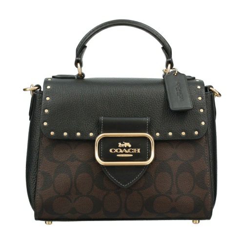 コーチ アウトレット ハンドバッグ レディース シグネチャー ブラウン COACH OUTLET CF322 IMOSN ブラウン/ブラックマルチ