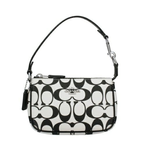 Amazon | コーチ ポーチ COACH ストロー レザー ミックス ノリータ 15 トップハンドル タッセル CH215  IMTIV(シェルピンクマルチ) アウトレット レディース [並行輸入品] | ポーチ
