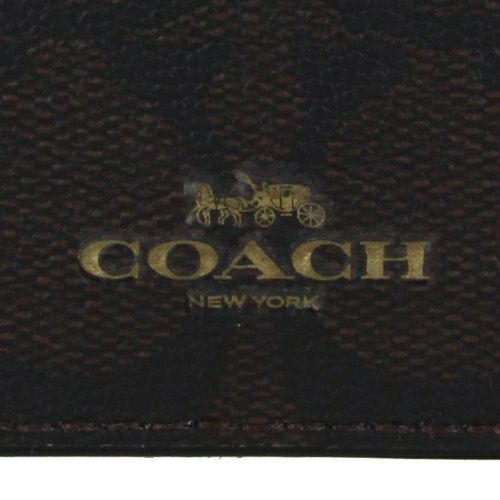 コーチ アウトレット カードケース レディース シグネチャー ブラック COACH OUTLET 63274 IMAA8 ブラウン/ブラック