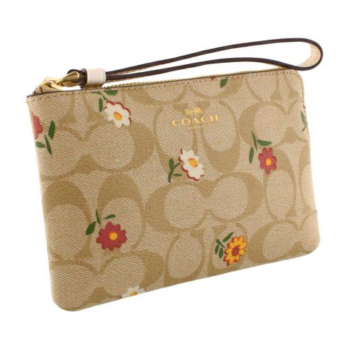 コーチ アウトレット ポーチ レディース シグネチャー ホワイト COACH OUTLET CH478 IMOT4 ライトカーキマルチ