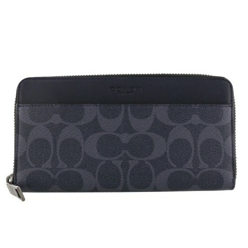 コーチ coach 長財布 ネイビー メンズ（新品 COACH コーチ 長財布 