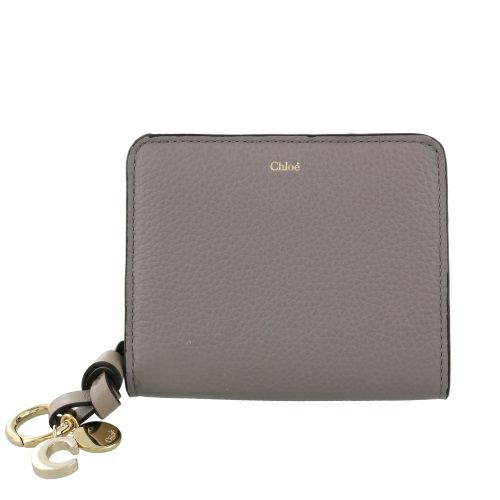 クロエ 二つ折り財布 レディース ALPHABET COMPACT WALLET グレー 