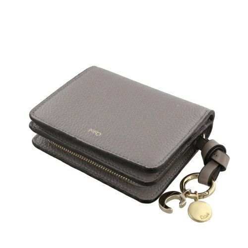 クロエ 二つ折り財布 レディース ALPHABET COMPACT WALLET グレー 