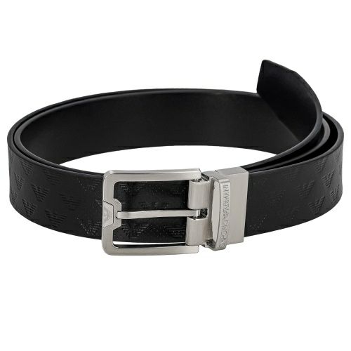 エンポリオARMANI メンズベルト　黒 エンポリオアルマーニ ベルト メンズ リバーシブル ブラック
