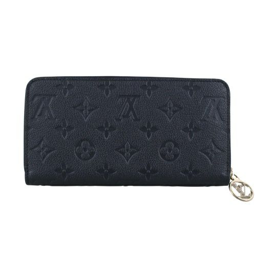 ルイヴィトン 長財布 レディース ジッピー･ウォレット モノグラム・アンプラント ネイビーブルー LOUIS VUITTON M82838