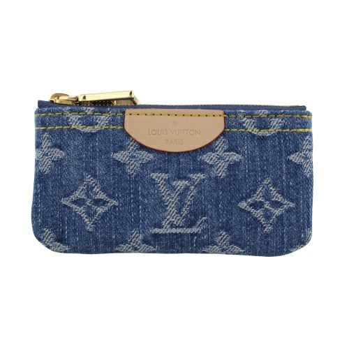 ルイヴィトン コインケース レディース ポシェット･クレ モノグラム･デニム ブルー LOUIS VUITTON M82961