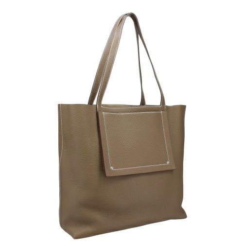 エルメス カバセリエ46 エトゥープ トリヨンクレマンス U刻印 HERMES 