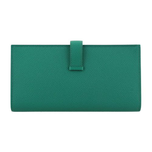 エルメス ベアンスフレ ヴェールジェイド ヴォーエプソン シルバー金具 B刻印 HERMES Bearn Soufflet