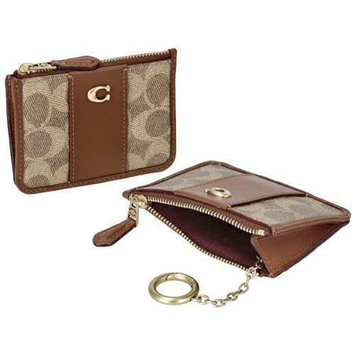 コーチ パスケース レディース ミニ スキニー ID ケース・シグネチャー キャンバス ブラウン COACH CI185 B4NQ4