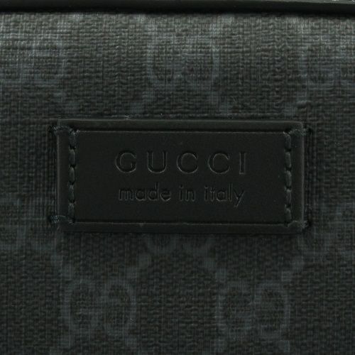 グッチ ショルダーバッグ メンズ GGスプリーム キャンバス クロスボディバッグ GUCCI 574886 K5RLN 1095 ブラック グレー
