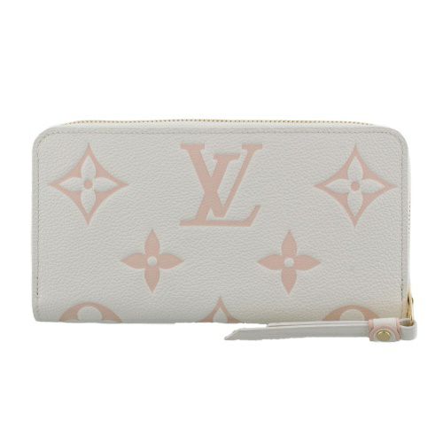 ルイヴィトン 長財布 モノグラムアンプラント LOUIS VUITTON M83309 ラテホワイト シャマロウピンク