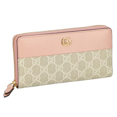 グッチ 長財布 レディース ダブルG ジップアラウンドウォレット ピンク 