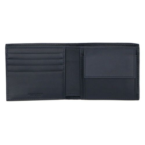 ボッテガヴェネタ 二つ折り財布 メンズ イントレチャート ネイビー BOTTEGA VENETA 193642 V4651 8838