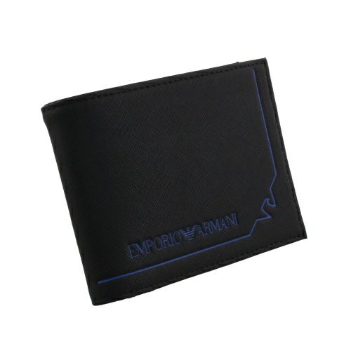 エンポリオアルマーニ 二つ折り財布 メンズ ブラック EMPORIO ARMANI Y4R165 Y731E 80001